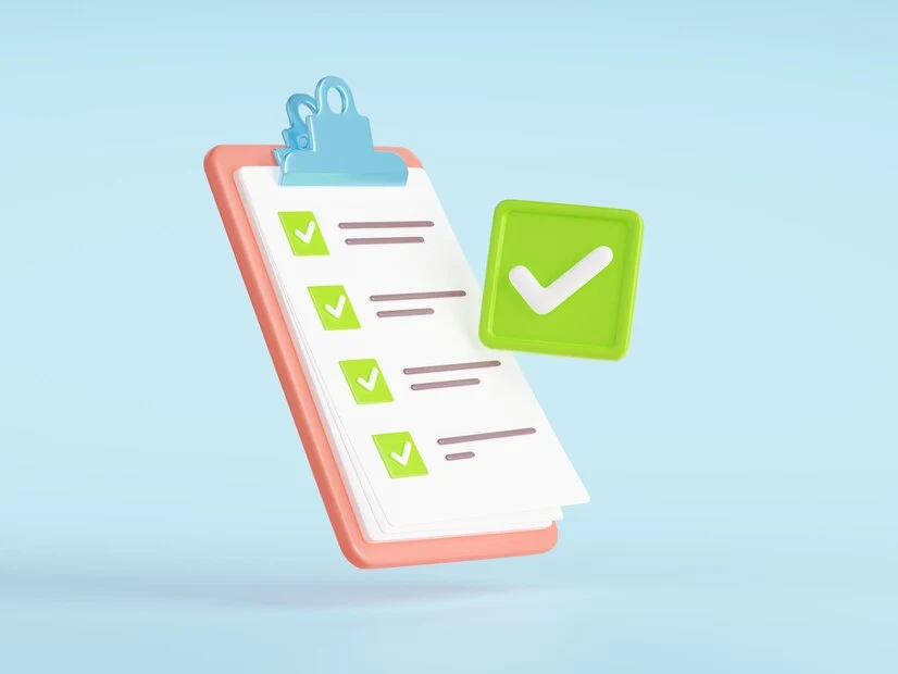 3d clipboard with todo checklist paper green tick 107791 14913